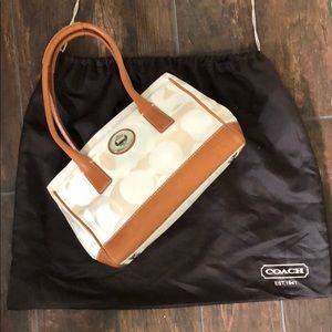 Coach cream handbag